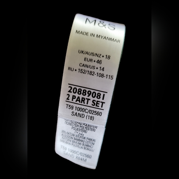 Marks & Spencer M&S Collection Double-Breasted Trench Coat in Sand,   US 14/UK18 - Picture 7 of 8